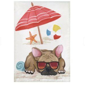 Frenchie Summer Beach Flag